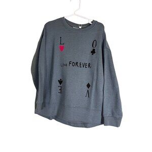 Beau Loves Sweatshirt Kid 6Y Gray Love Preppy Valentines Modern